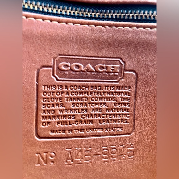 Vintage COACH Brown #9945 Sterling Clutch Leather Bag - Picture 11 of 12